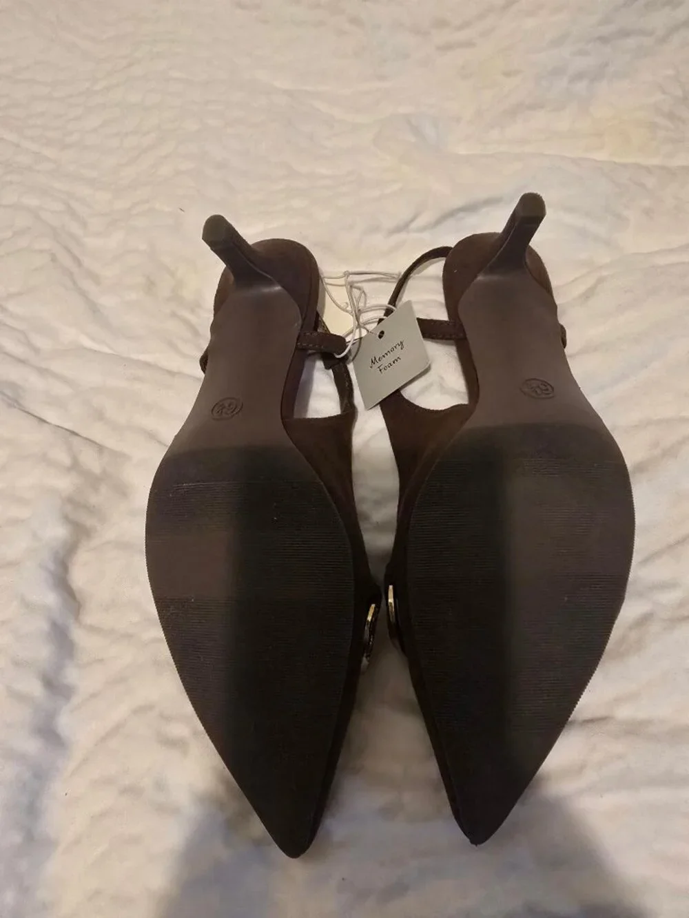 Women's Tabitha Oversized Chain Sling Back Heels with Memory Foam Insole - a New - Picture 5 of 6